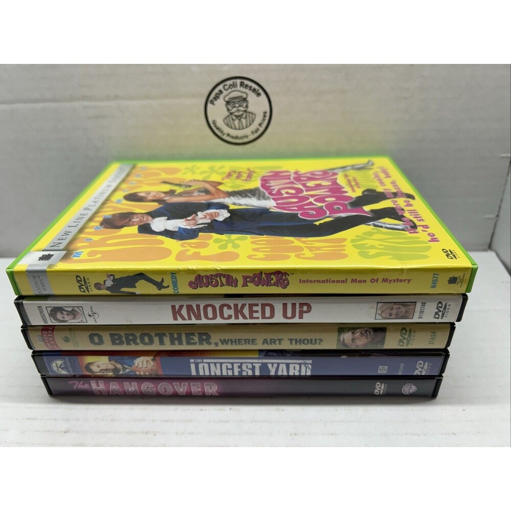 5 Movie Comedy DVD Bundle - Knocked Up, Longest Yard, Hangover, Austin Powers...